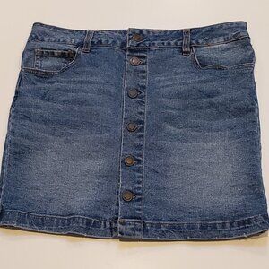 Angel Kiss Short Stretch Denim Jean Skirt